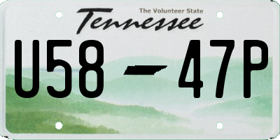 TN license plate U5847P