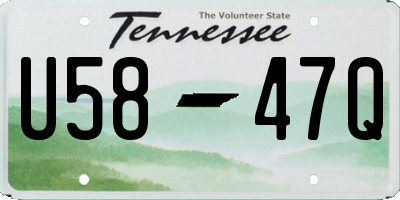 TN license plate U5847Q