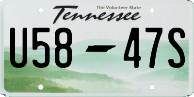 TN license plate U5847S