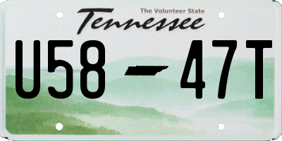 TN license plate U5847T