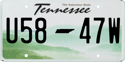 TN license plate U5847W