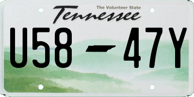 TN license plate U5847Y