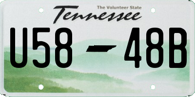TN license plate U5848B