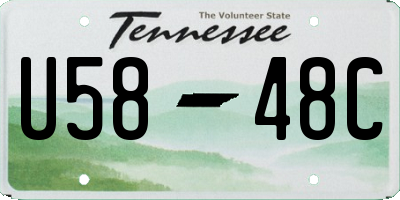 TN license plate U5848C