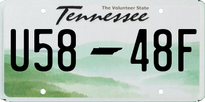 TN license plate U5848F