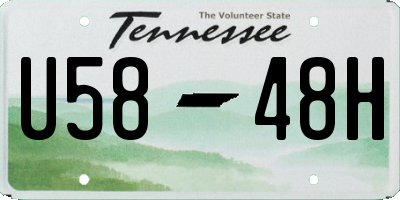 TN license plate U5848H
