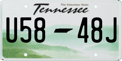TN license plate U5848J