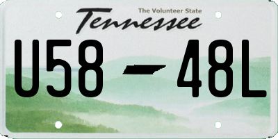TN license plate U5848L