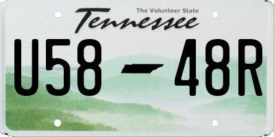 TN license plate U5848R