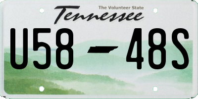 TN license plate U5848S