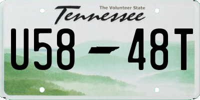 TN license plate U5848T