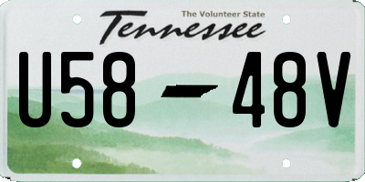 TN license plate U5848V