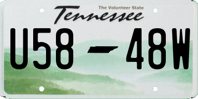TN license plate U5848W