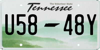 TN license plate U5848Y