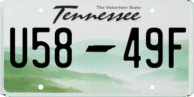 TN license plate U5849F