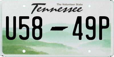 TN license plate U5849P