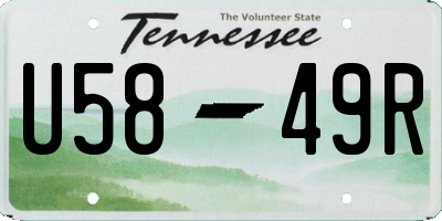 TN license plate U5849R