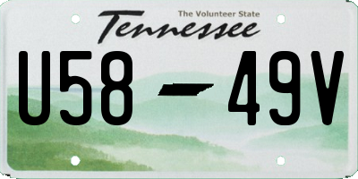 TN license plate U5849V