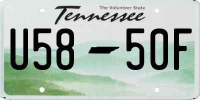 TN license plate U5850F