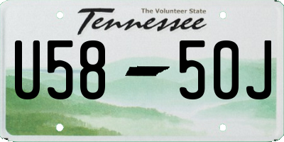 TN license plate U5850J