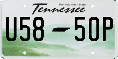 TN license plate U5850P