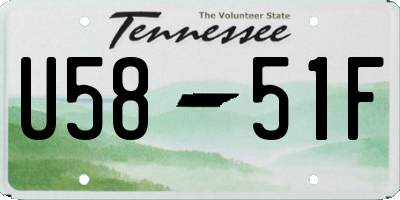TN license plate U5851F