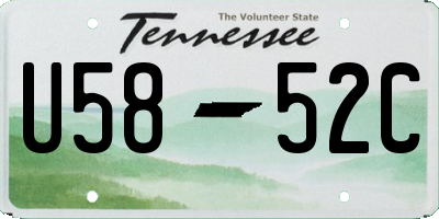 TN license plate U5852C