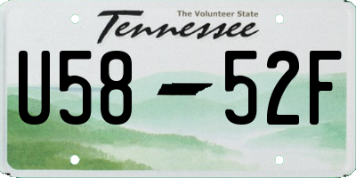 TN license plate U5852F