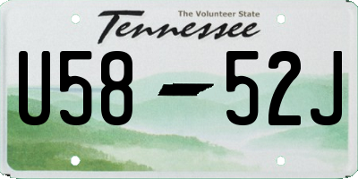 TN license plate U5852J