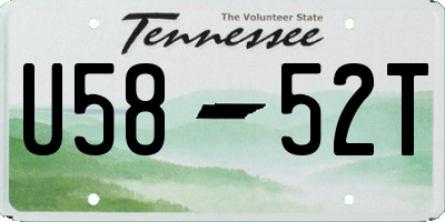 TN license plate U5852T