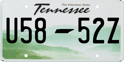 TN license plate U5852Z