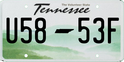 TN license plate U5853F
