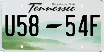 TN license plate U5854F
