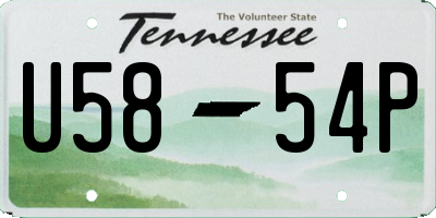 TN license plate U5854P