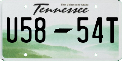 TN license plate U5854T