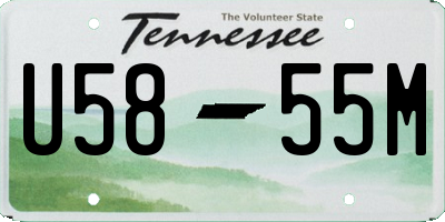 TN license plate U5855M