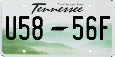 TN license plate U5856F