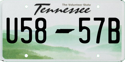 TN license plate U5857B