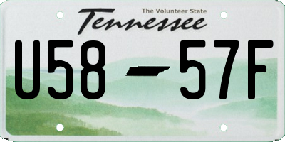 TN license plate U5857F