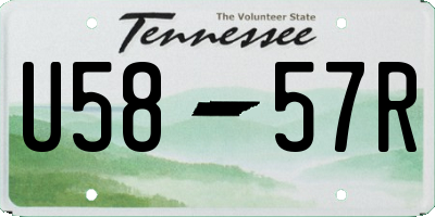 TN license plate U5857R