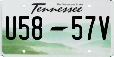 TN license plate U5857V