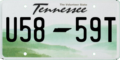 TN license plate U5859T