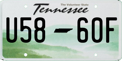 TN license plate U5860F