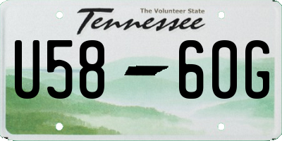 TN license plate U5860G