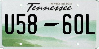 TN license plate U5860L