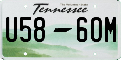 TN license plate U5860M