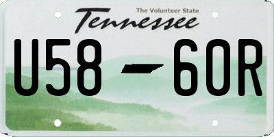 TN license plate U5860R