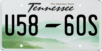TN license plate U5860S