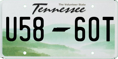 TN license plate U5860T
