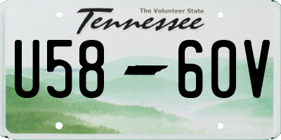 TN license plate U5860V